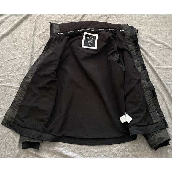 Hollister California Mens Size M All Weather Camo Black Jacket - Picture 10 of 16